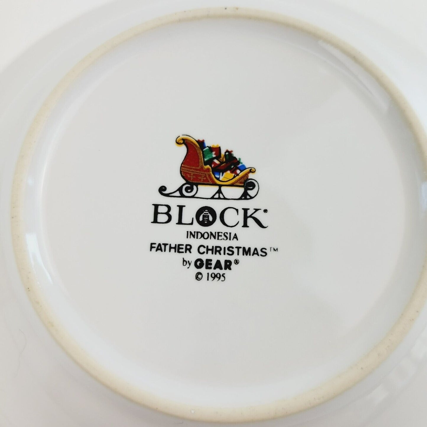 Block Father Christmas Cereal Bowl, Set of 2, c.1995