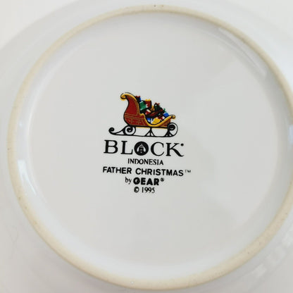 Block Father Christmas Cereal Bowl, Set of 2, c.1995