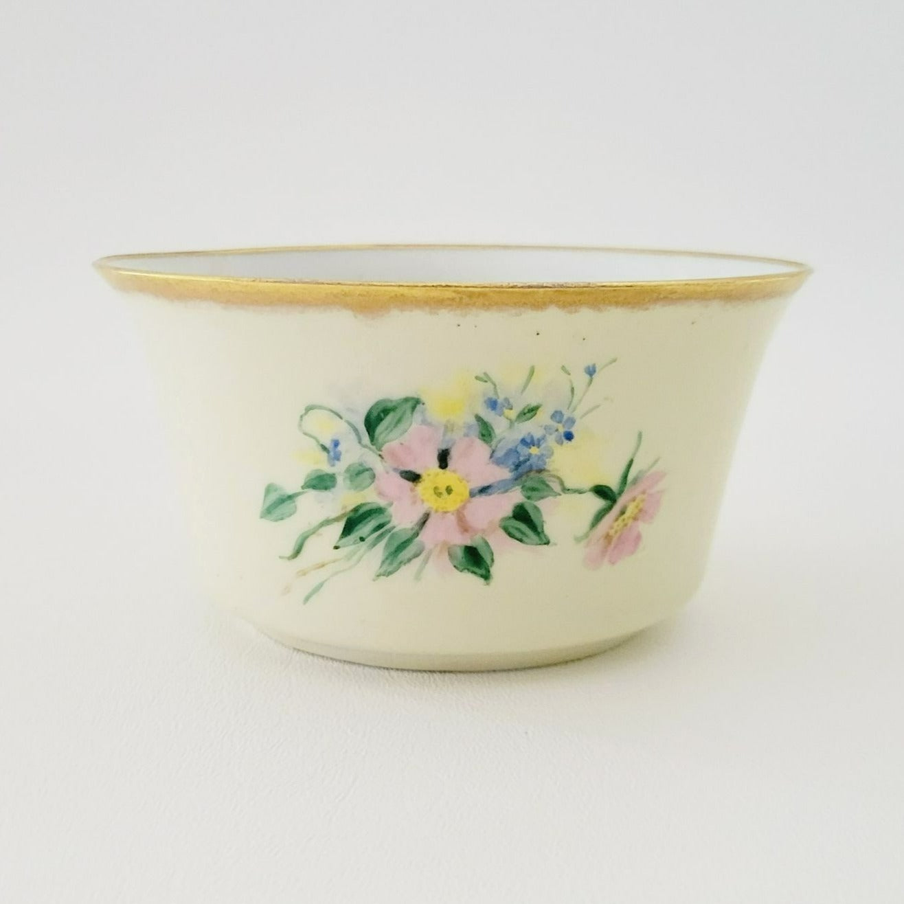 Rare Rosenthal Antique Floral Creamer, Sugar Bowl & Tea Tray, Hand Painted, c.1891-1906 Germany