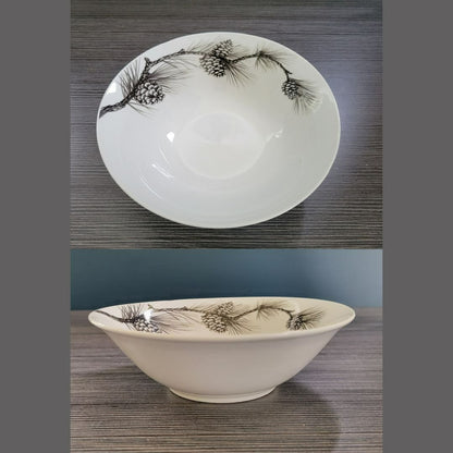 Cabela's Pinecone White Cereal Bowl