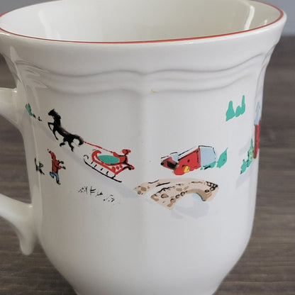 Farberware White Christmas Cup & Saucer, 2 Sets