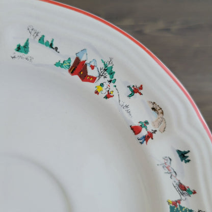 Farberware White Christmas Cup & Saucer, 2 Sets