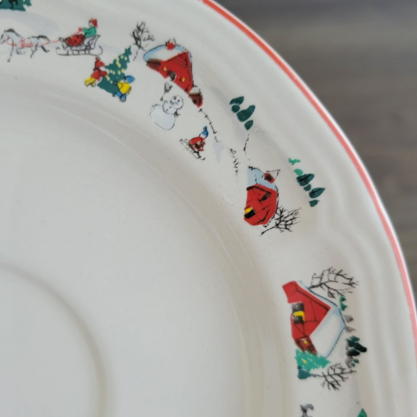 Farberware White Christmas Cup & Saucer, 2 Sets