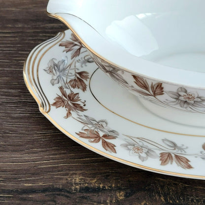 Noritake Allison Gravy Boat and Underplate, c.1950s Japan