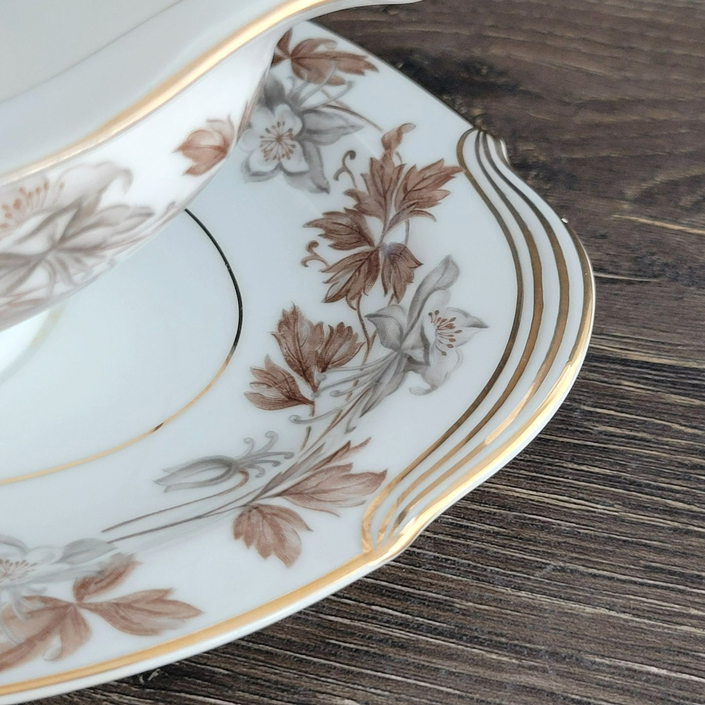 Noritake Allison Gravy Boat and Underplate, c.1950s Japan