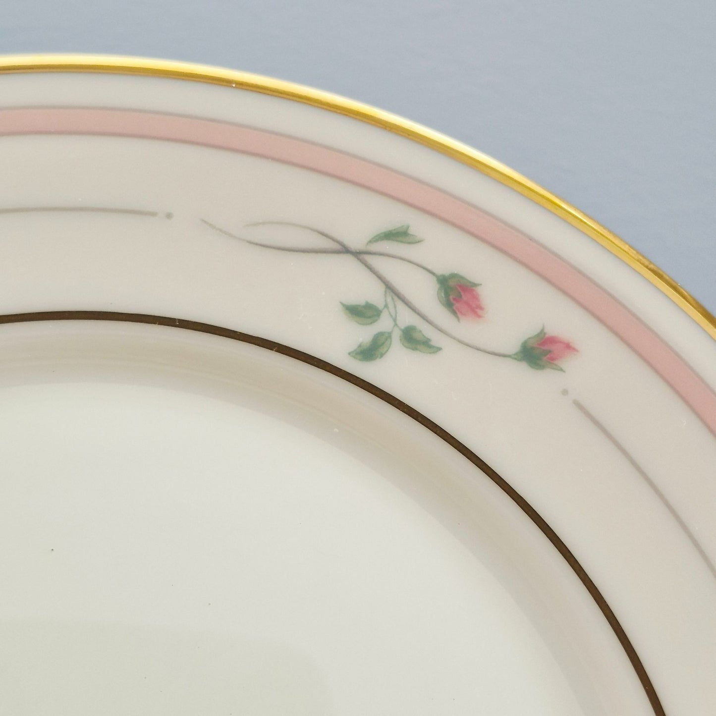 Lenox "Rose Manor Pink" Bread Plate, Set of 2, c.1985-99 USA