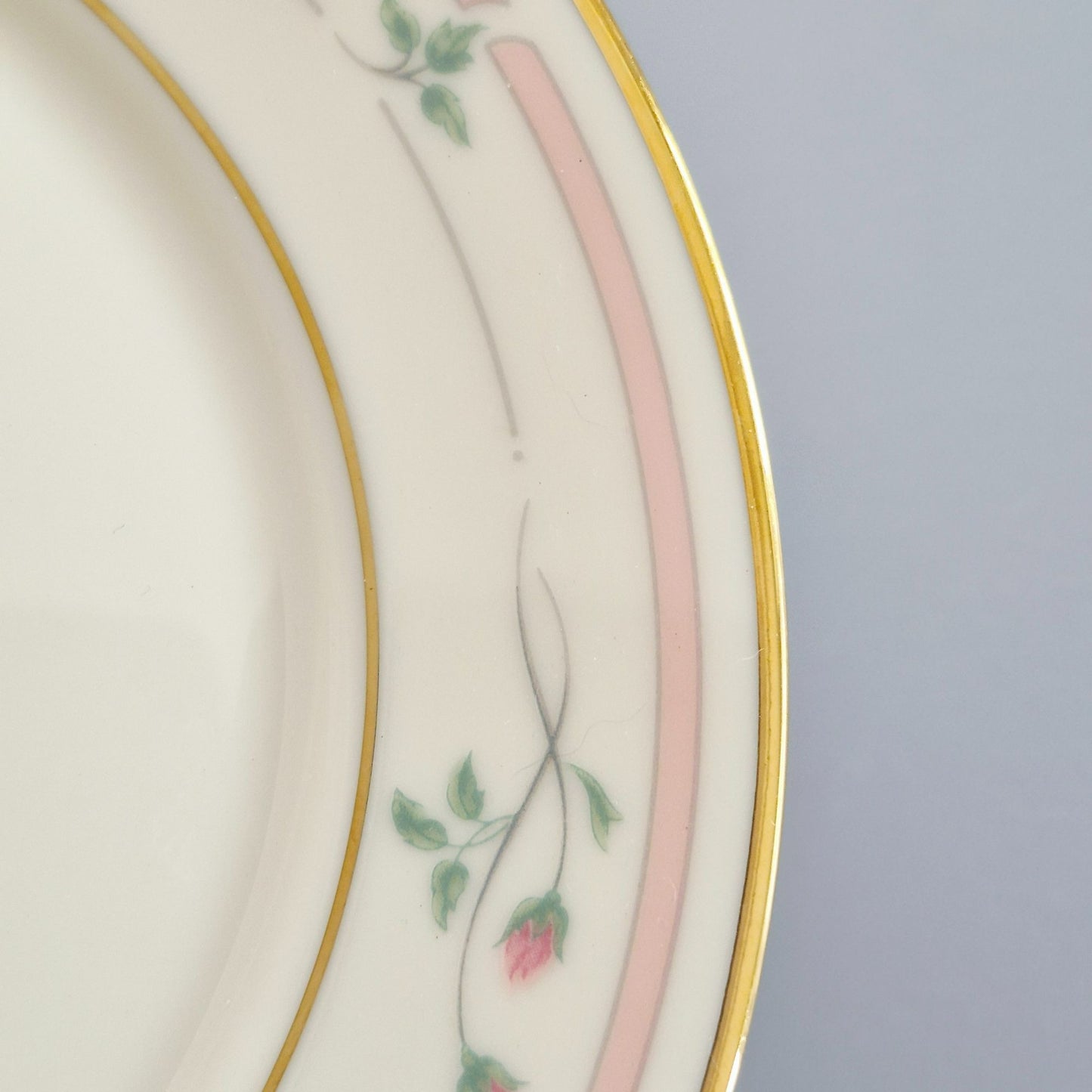 Lenox "Rose Manor Pink" Bread Plate, Set of 2, c.1985-99 USA