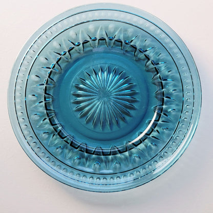 Indiana Glass Colony Park Lane Blue Salad Plate, Set of 2, USA Made
