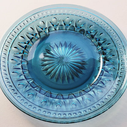 Indiana Glass Colony Park Lane Blue Salad Plate, Set of 2, USA Made