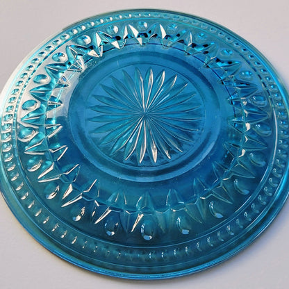 Indiana Glass Colony Park Lane Blue Salad Plate, Set of 2, USA Made