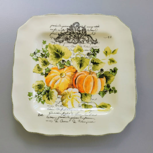 222 Fifth Pumpkin Patch Square Dinner Plate