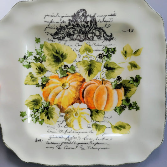 222 Fifth Pumpkin Patch Square Dinner Plate