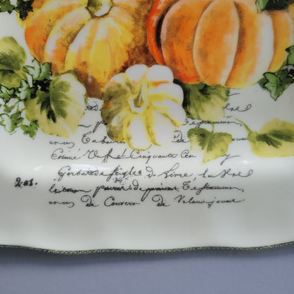 222 Fifth Pumpkin Patch Square Dinner Plate