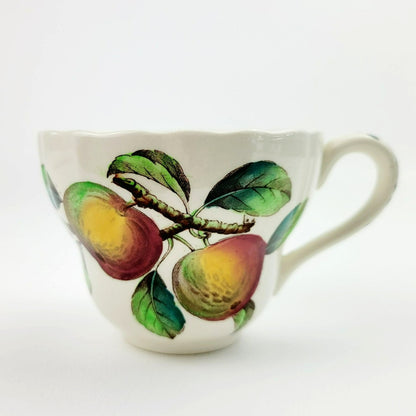 Spode Apple Teacup & Saucer, Embossed Scalloped Edge, c.1962-64 England