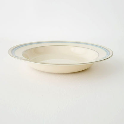 Lenox Bradford Rimmed Soup Bowl, Platinum Trim, c1980s USA