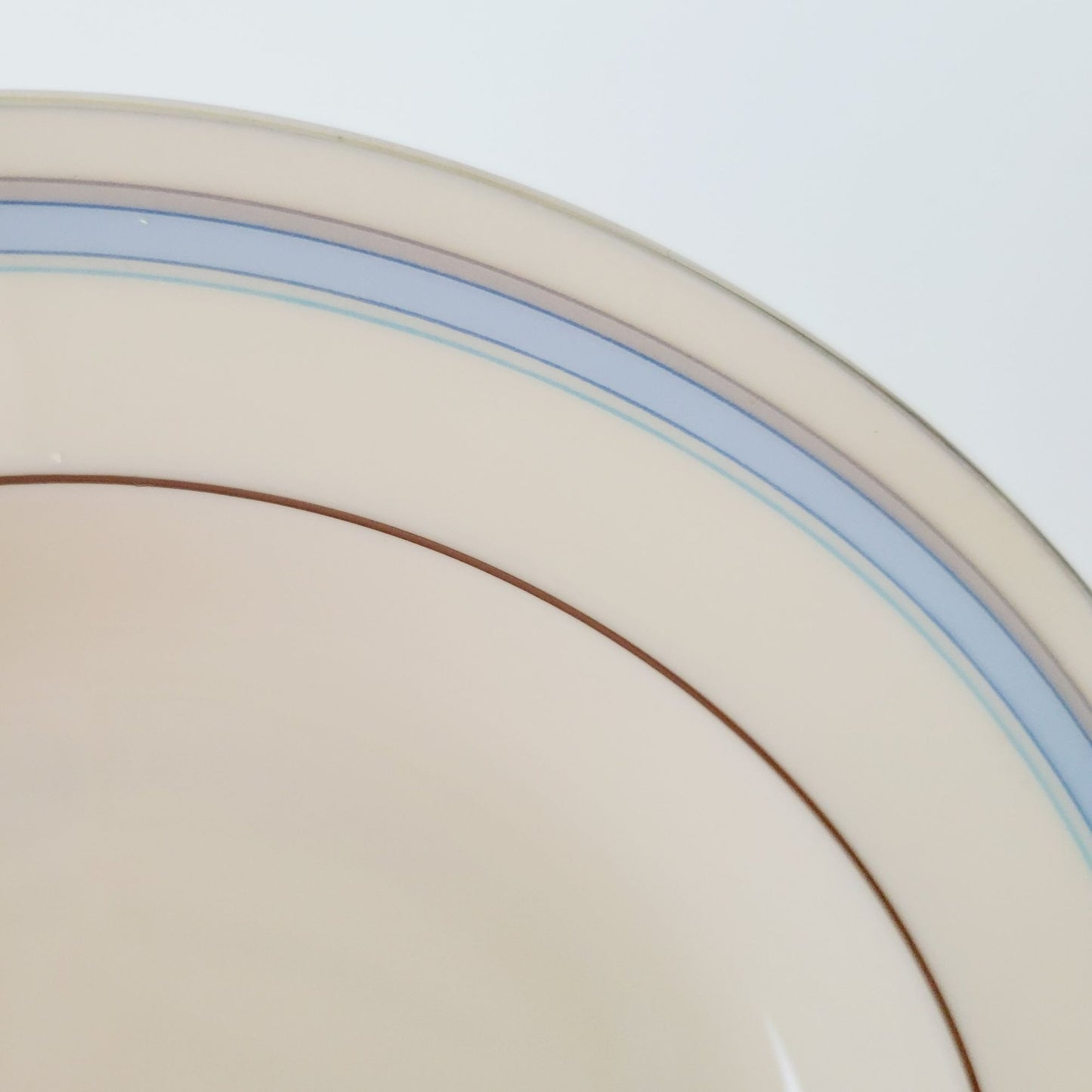 Lenox Bradford Rimmed Soup Bowl, Platinum Trim, c1980s USA