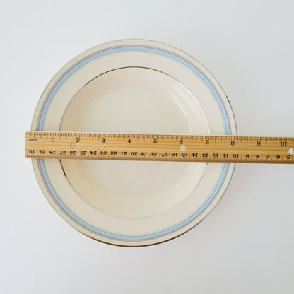 Lenox Bradford Rimmed Soup Bowl, Platinum Trim, c1980s USA