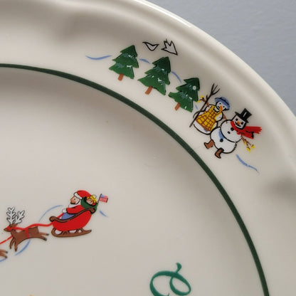 Pfaltzgraff Snow Village Cookies For Santa Plate, c.1990s