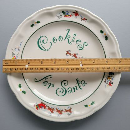 Pfaltzgraff Snow Village Cookies For Santa Plate, c.1990s