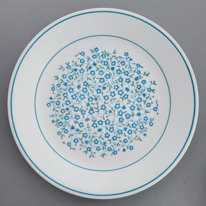 Corelle Blue Heather Dinner & Salad Plate Set of 2, c.1977-81 USA Made