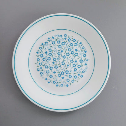 Corelle Blue Heather Dinner & Salad Plate Set of 2, c.1977-81 USA Made