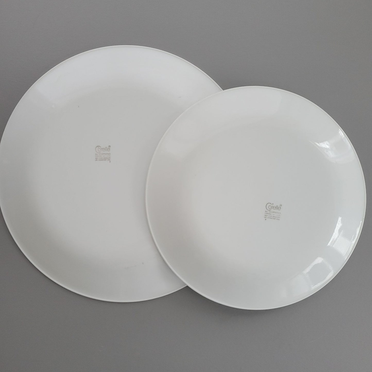 Corelle Blue Heather Dinner & Salad Plate Set of 2, c.1977-81 USA Made